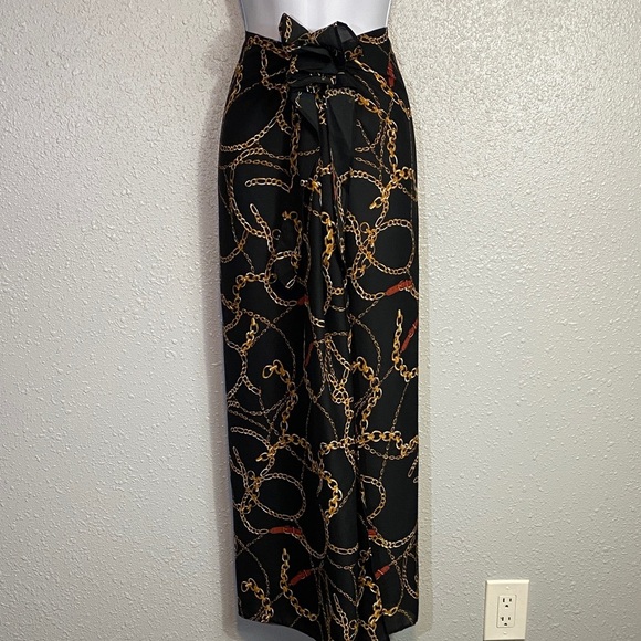 Walter Baker Black and Gold Chain Print Dress - Picture 4 of 8